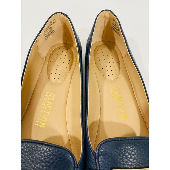 Kenneth Cole Reaction Flash Time  Navy Leather Flat - Women's Size , - Picture 8 of 8